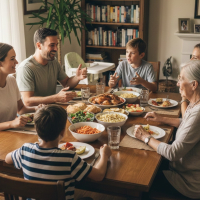 La riqueza de comer en familia